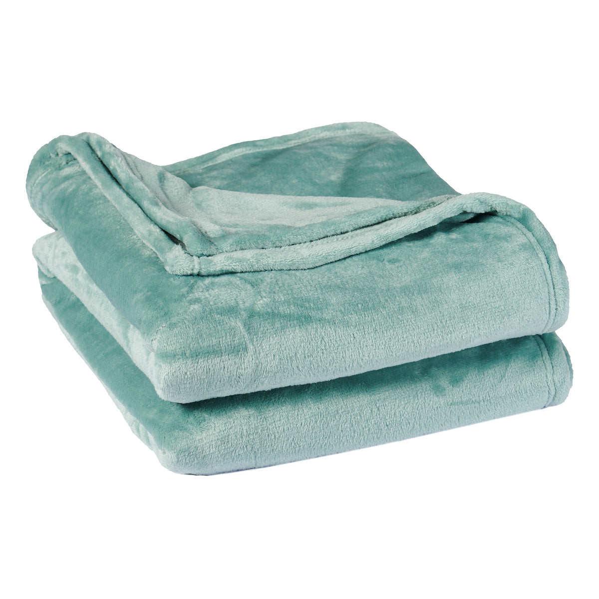 Plaid microfibre - celadon #Couleur_CELADON