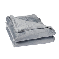 Plaid microfibre - acier #Couleur_ACIER