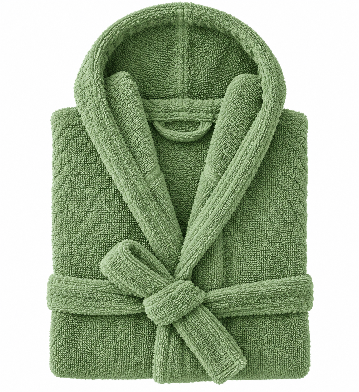 Peignoir à capuche coloris lierre #Couleur_LIERRE