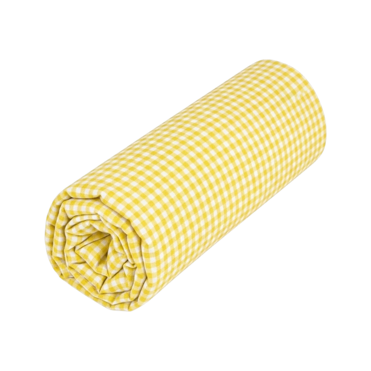 Fitted sheet Lili yellow gingham - Cotton percale