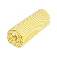 Drap housse Lili vichy jaune - Percale de coton