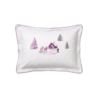 Taie d'oreiller Champagny - Flanelle de coton 160 g/m² | Blanc des Prés